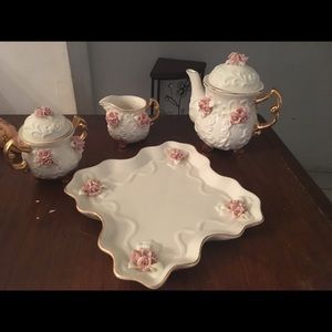 Pink & Gold Tea Set
